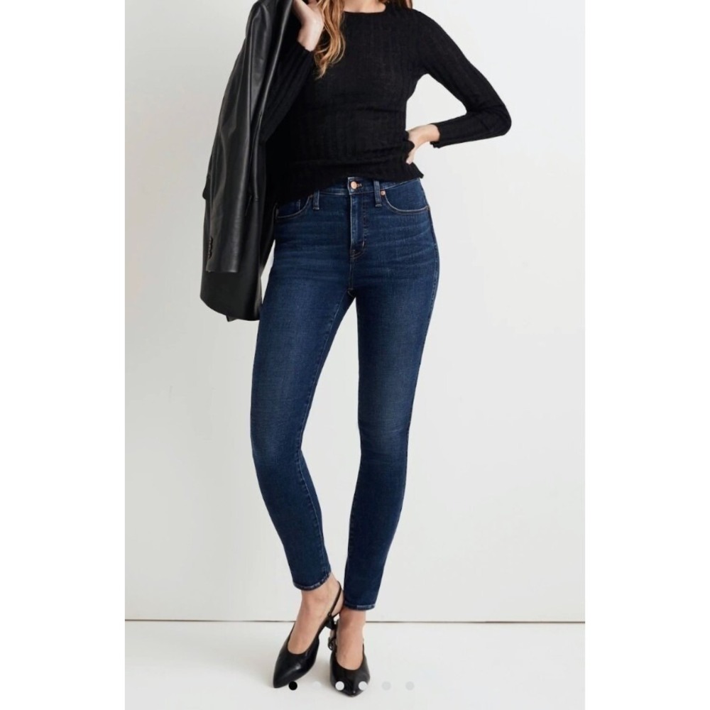Madewell High Rise Skinny Jeans Dark Wash Denim Slim Fit Women's Size‎ 28